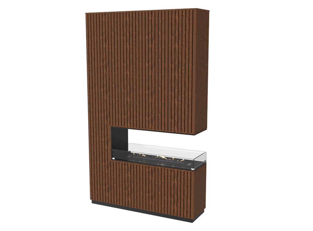 FIREPLACE WALL Custom - Walnut