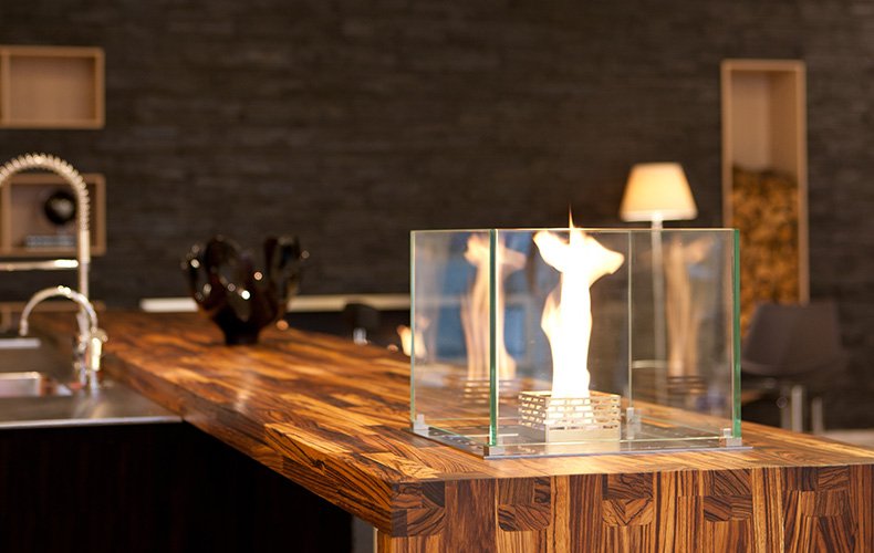 NICE BUILT-IN BIOETHANOL BURNER