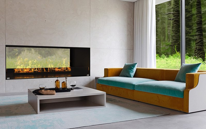SEE-THROUGH EXTERIOR - FIREPLACE Montreal Clear Hybrid Mist